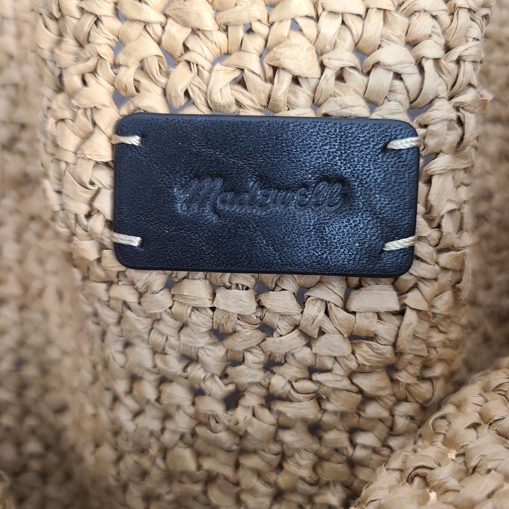 Madewell The Straw Slouch Tote in Natural Multi Tropical Vacation Beach Travel - Picture 7 of 14